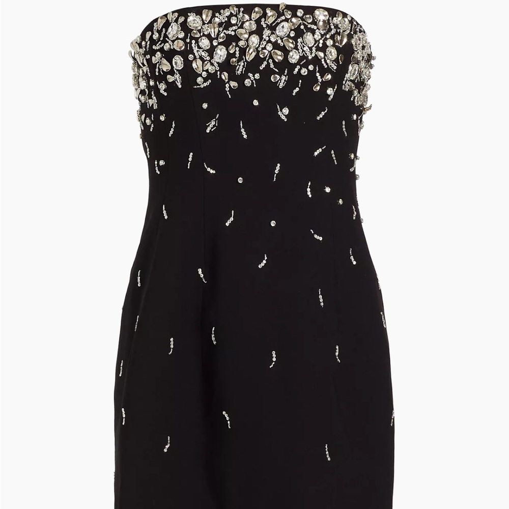 Arta minidress, strapless bustier-silhouette, crêpe, crystals and beadwork.